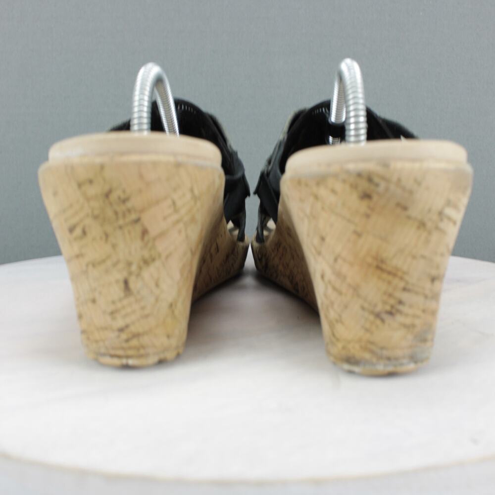 Crocs Wedge Sandals Womens 11 Black Comfort Casual - Picture 6 of 9
